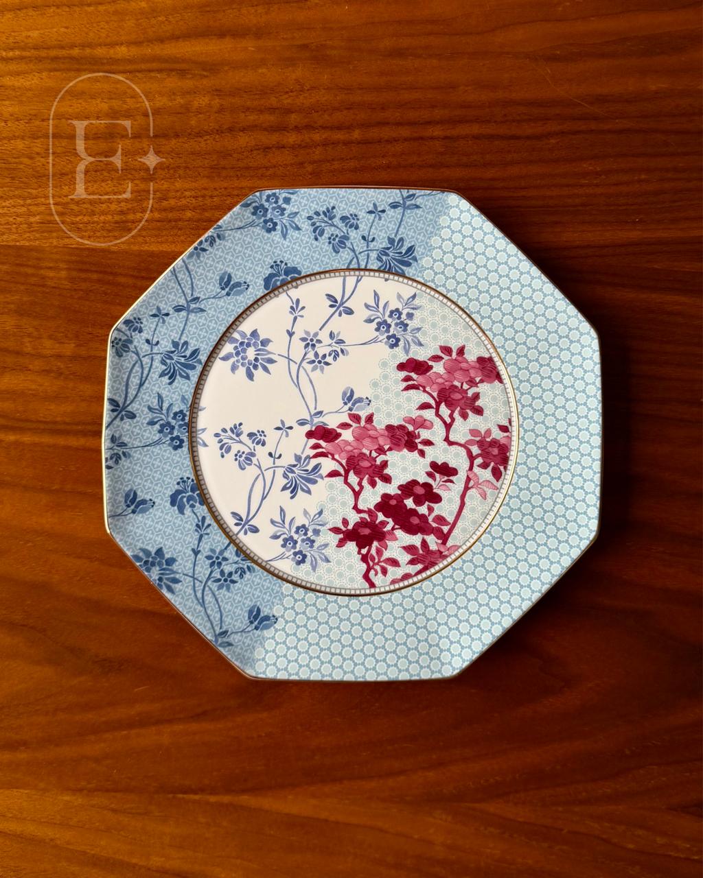 PRATO SOBREMESA REGENCY DAMASKY 21CM - 21X21X1.3CM (CONJ 06)