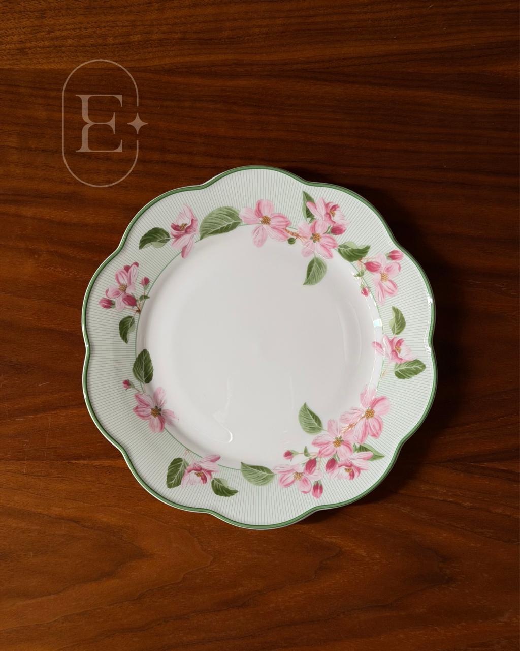 PRATO DE SOBREMESA FLOR HORTICOOL GREEN 20.5CM - 20.5X20.5X1.9CM (CONJ 08)