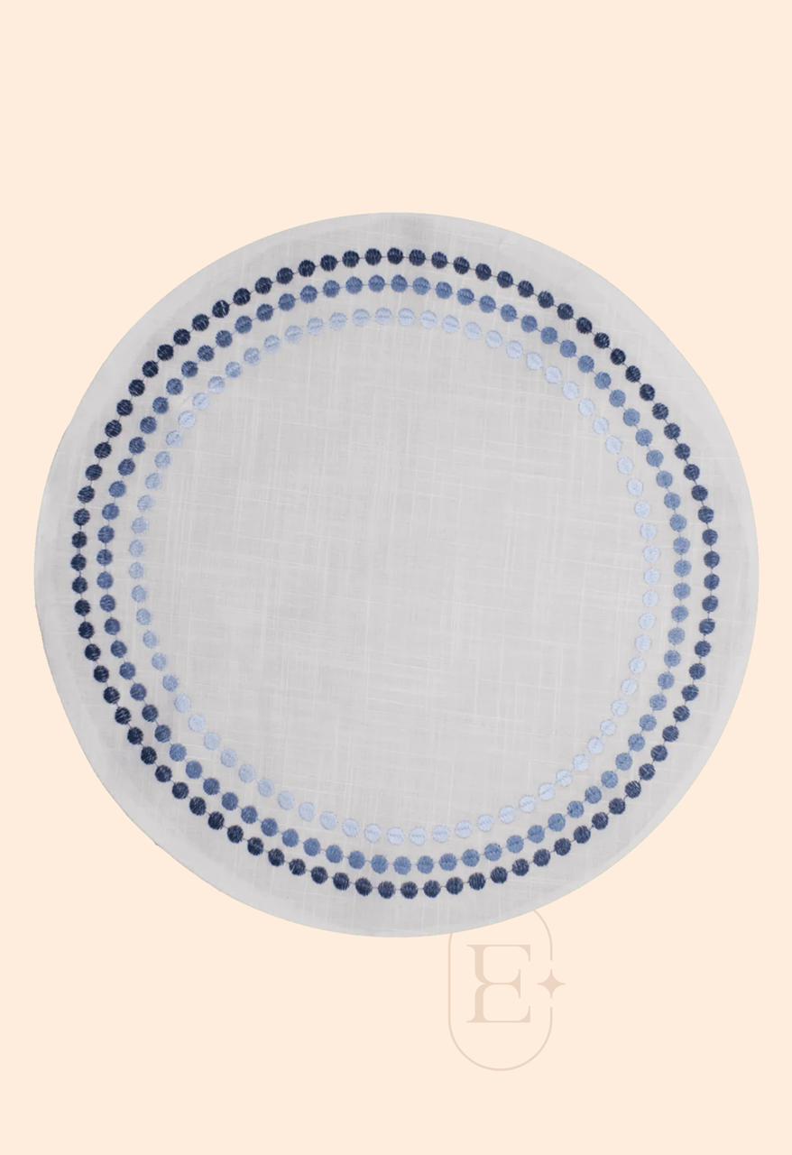 JOGO AMERICANO PUNTI   AZUL REDONDO