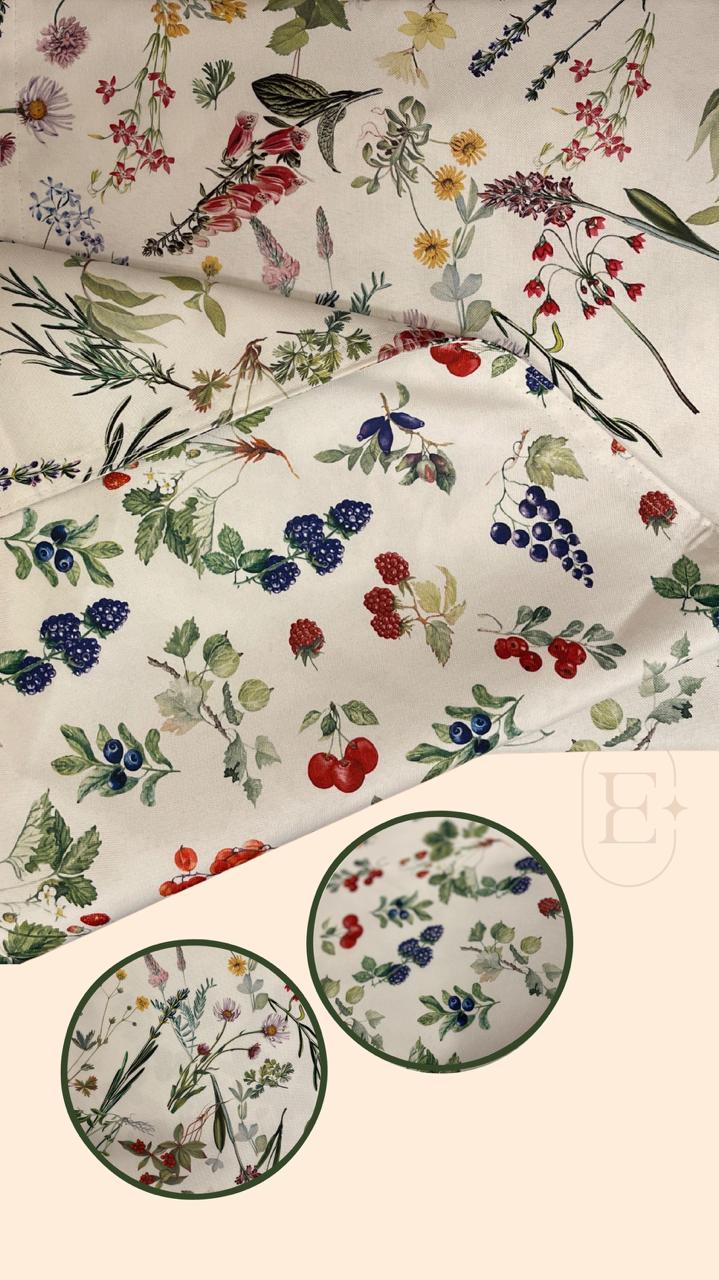 CAMINHO DE MESA ACQUA  DUPLA FACE GIARDINO 40CMX1,70CM GIARDINO