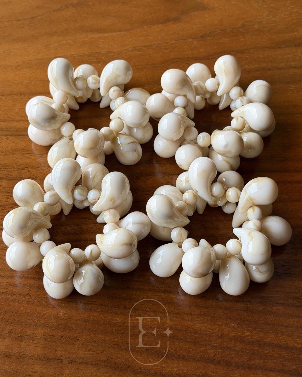 PORTA GUARDANAPO  GOTAS TRAVERTINO (04 UNID)