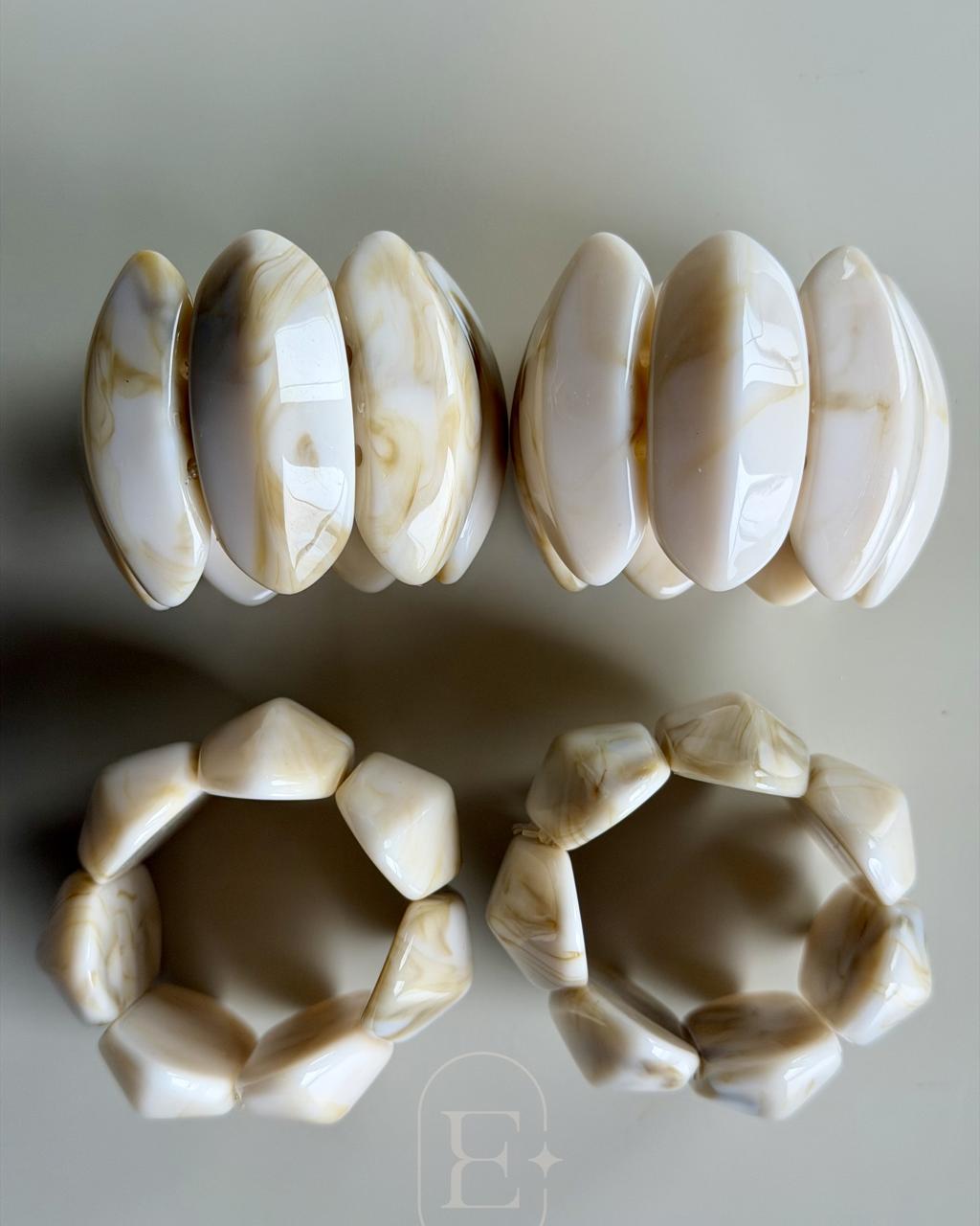 PORTA GUARDANAPO  CRISTALLO TRAVERTINO (04 UNID)