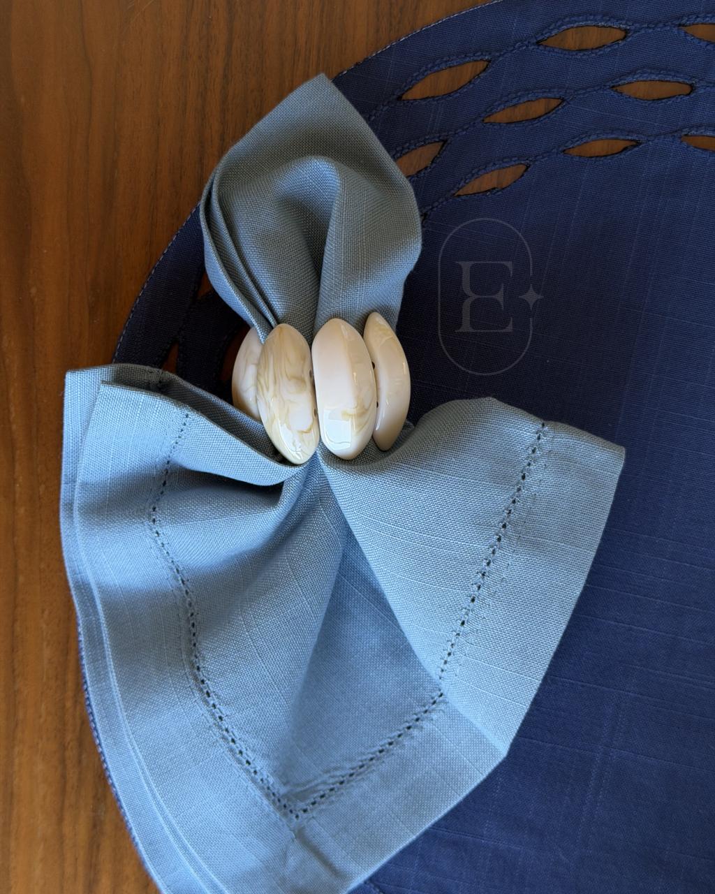 PORTA GUARDANAPO  CRISTALLO TRAVERTINO (04 UNID)