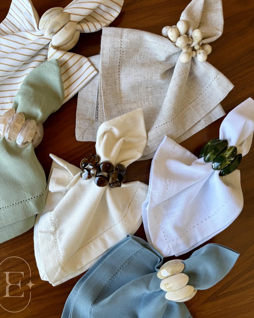 PORTA GUARDANAPO PIETRA MOCHA (04 UNID)