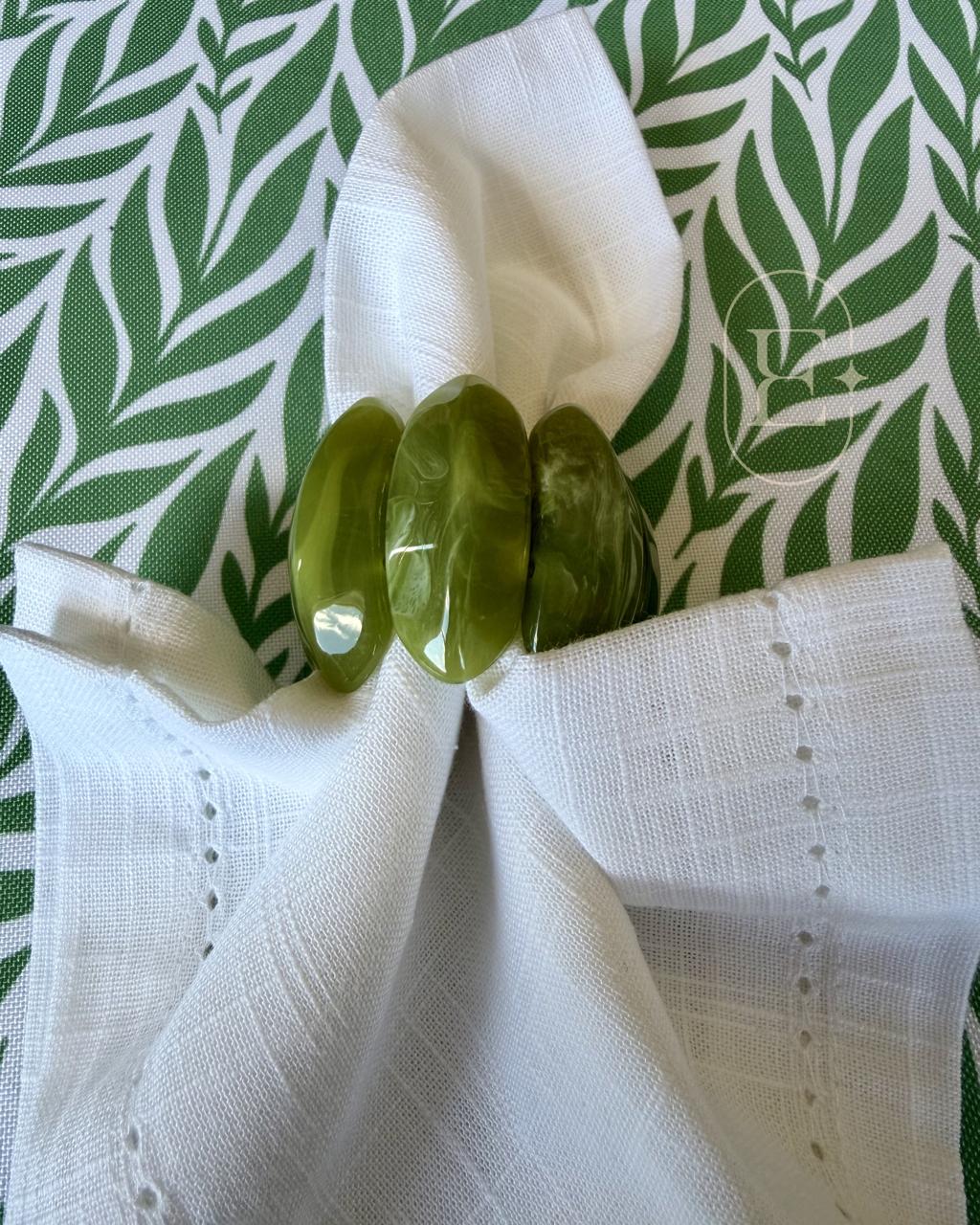 PORTA GUARDANAPO CRISTALLO ESMERALDA (04 UNID)